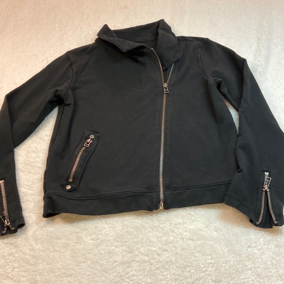 Place 1989 Cotton/Spandex Motto Jacket Sweatshirt Sz 10/12 Preowned - Picture 1 of 9